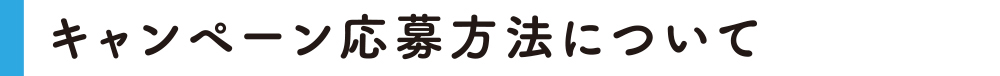 キャンペーン応募方法について