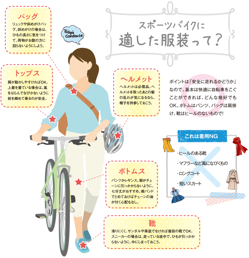 女子的自転車ファッション ノッてる えひめ